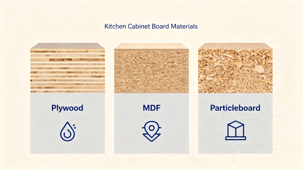 kitchen cabinet material selection for import project