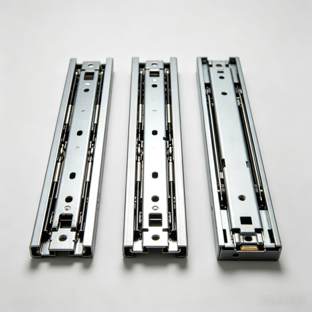 3 types soft close drawer rail side mount & hidden undermount comparison